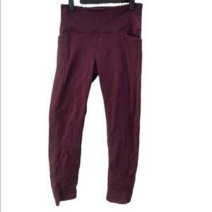 ATHLETA BURGUNDY WORKOUT PANTS